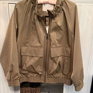 Pilcro Olive Zip-Up Jacket